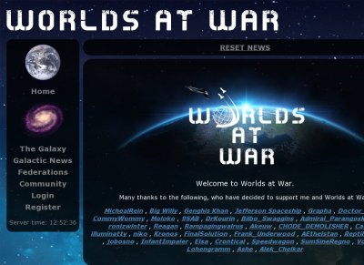 Worlds at War - a galactopolitical simulation...