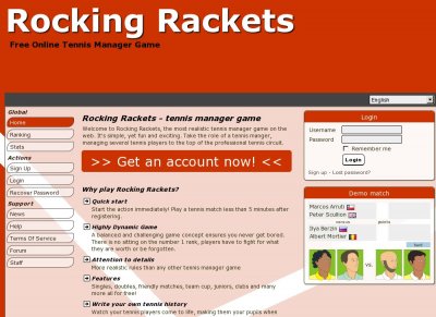 Rocking Rackets Tennis Manager