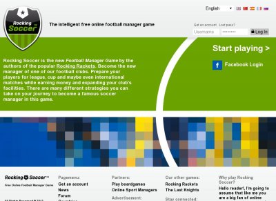 Rocking Soccer Manager Game