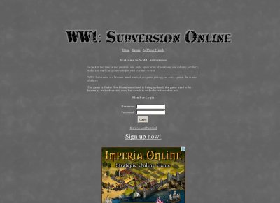 WW1 Subversion Online