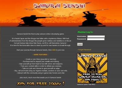 SAMURAI SENSHI - FREE TO PLAY SAMURAI RPG !